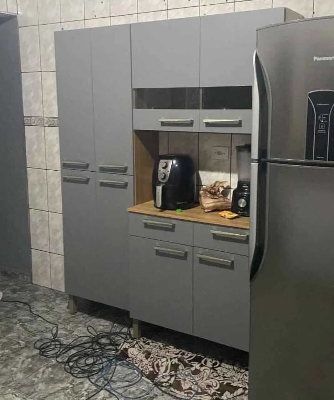 Cozinha cinza compacta 2.21 de largura