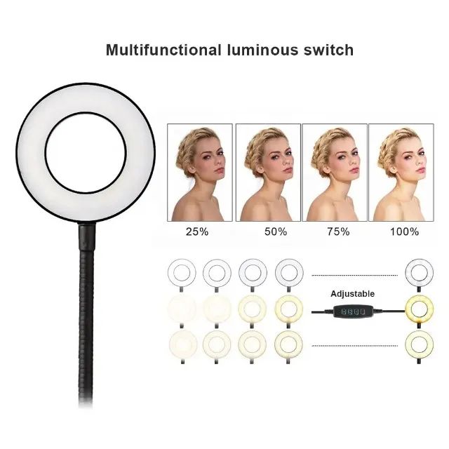 Ring Light Greika com Suporte de Celular e Microfone para fazer Lives ou Video MOD AL-061 - Foto 5