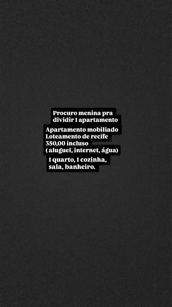 Aluguel compartilhado mobiliado 