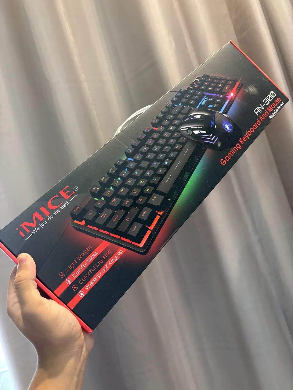 KIT TECLADO E MOUSE COM FIO RGB - FAÇO ENTREGA