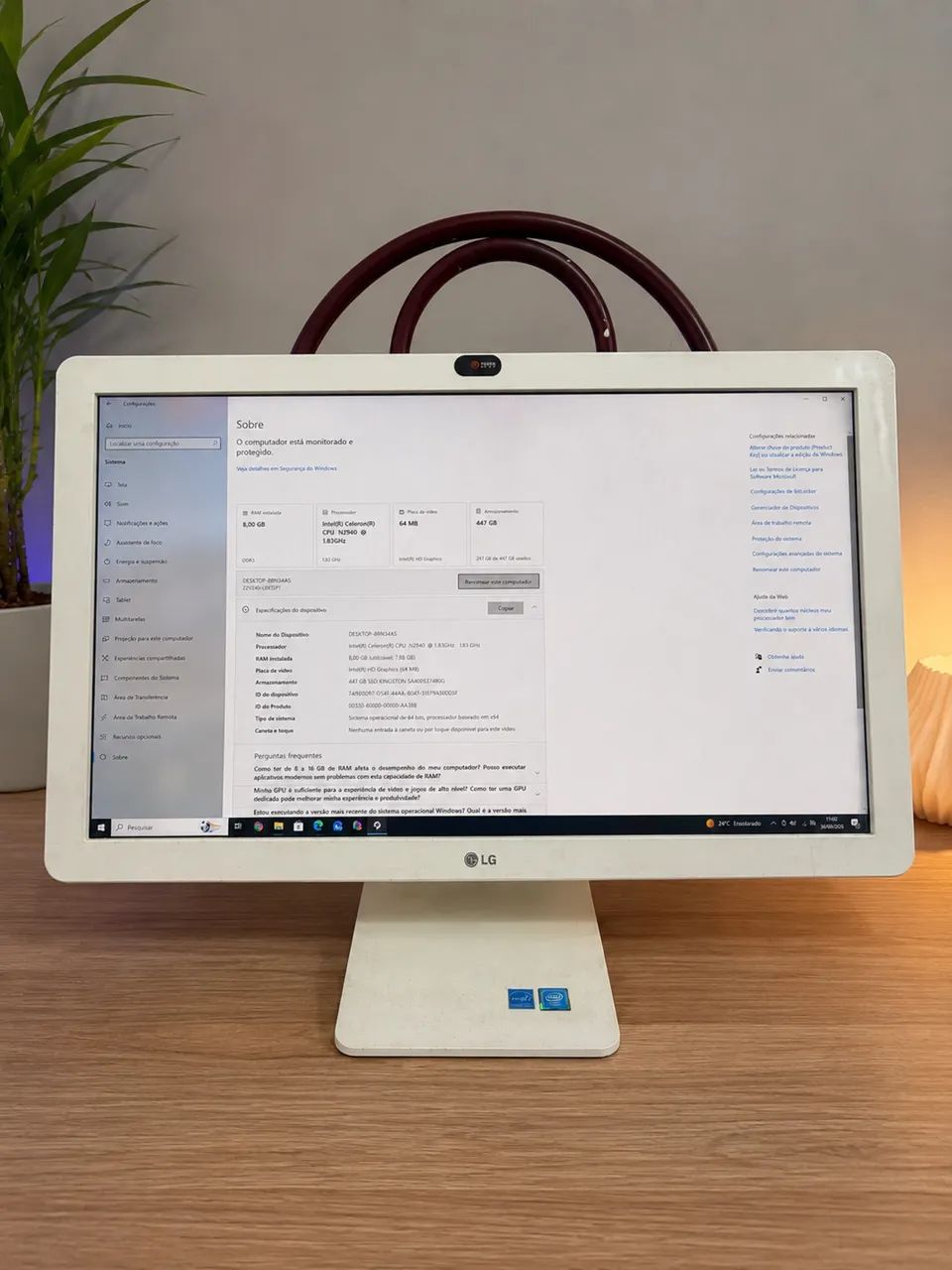 Computador All in One LG 22? SSD 480GB 8GB RAM