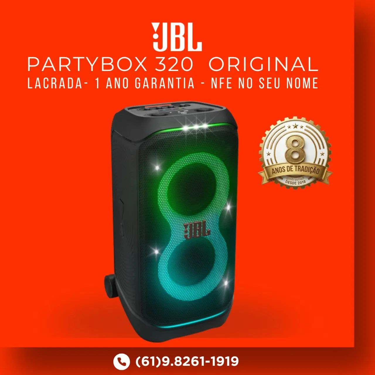JBL PARTYBOX STAGE 320 - POTÊNCIA E PERFORMANCE (ORIGINAL & LACRADA)