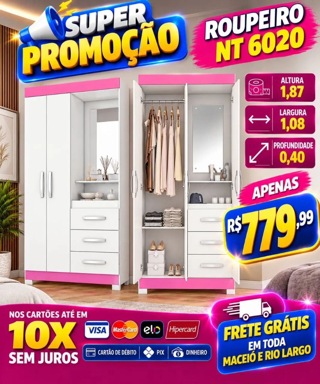 OFERTA ROUPEIRO NT 6020