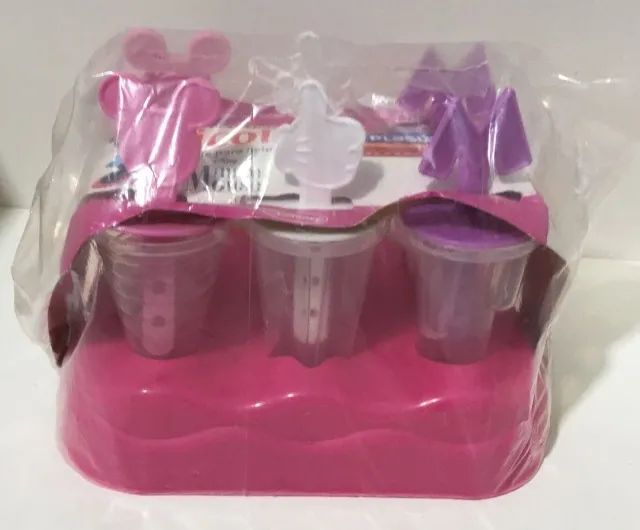 Forma para 6 Picolés, Sorvetes Plasútil Livre Bpa da Minnie cor Rosa - NOVA - Foto 2