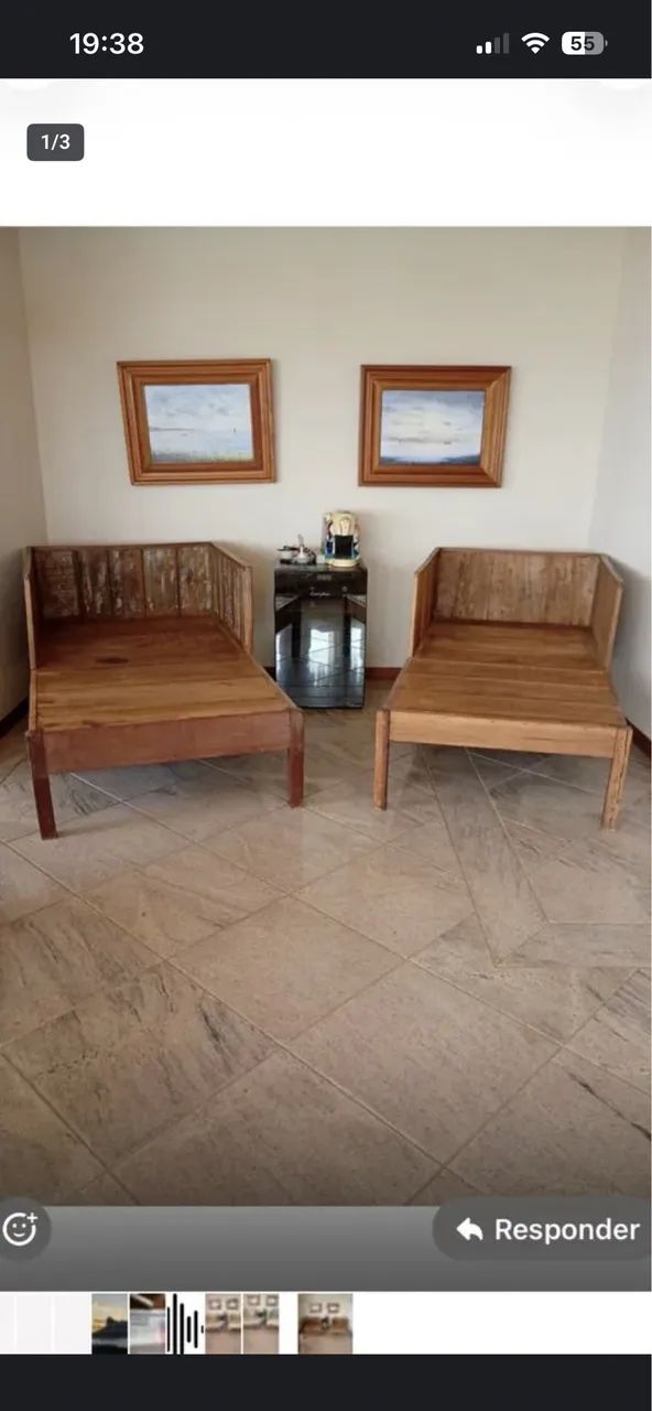 2 Chaisses lungues stilo retrô