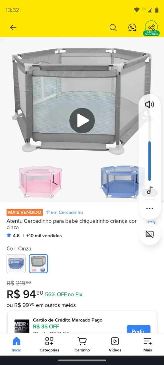 Berço Moisés Whoop desmontavel  - Foto 4