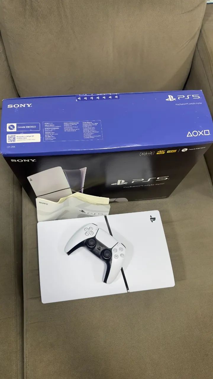 PlayStation 5 Digital Edition 825GB Seminovo Sem Arranhões Com Caixa + 1 Controle Original - Foto 5