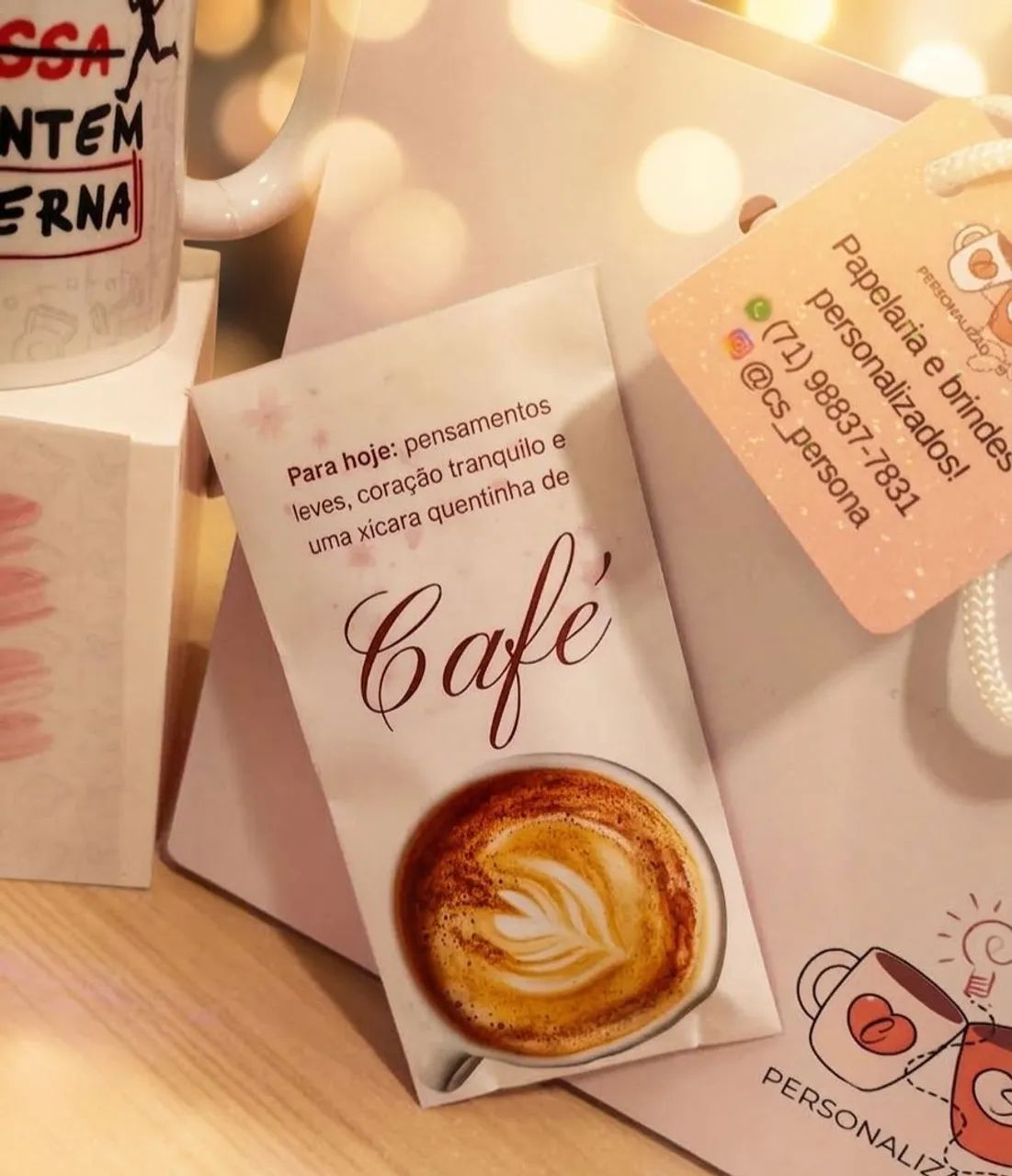 Caneca personalizada - com cappuccino (sachê) - Foto 3