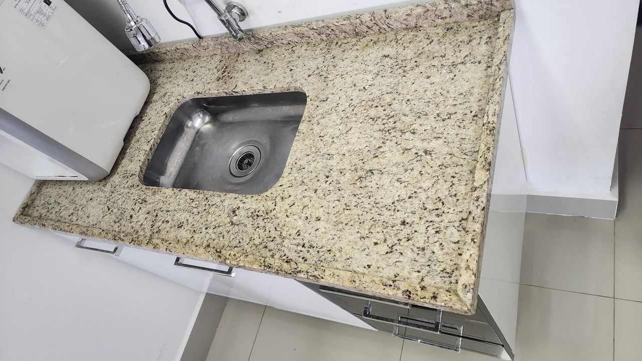 Gabinete de aço com pia em granito 1,20m  - Foto 2