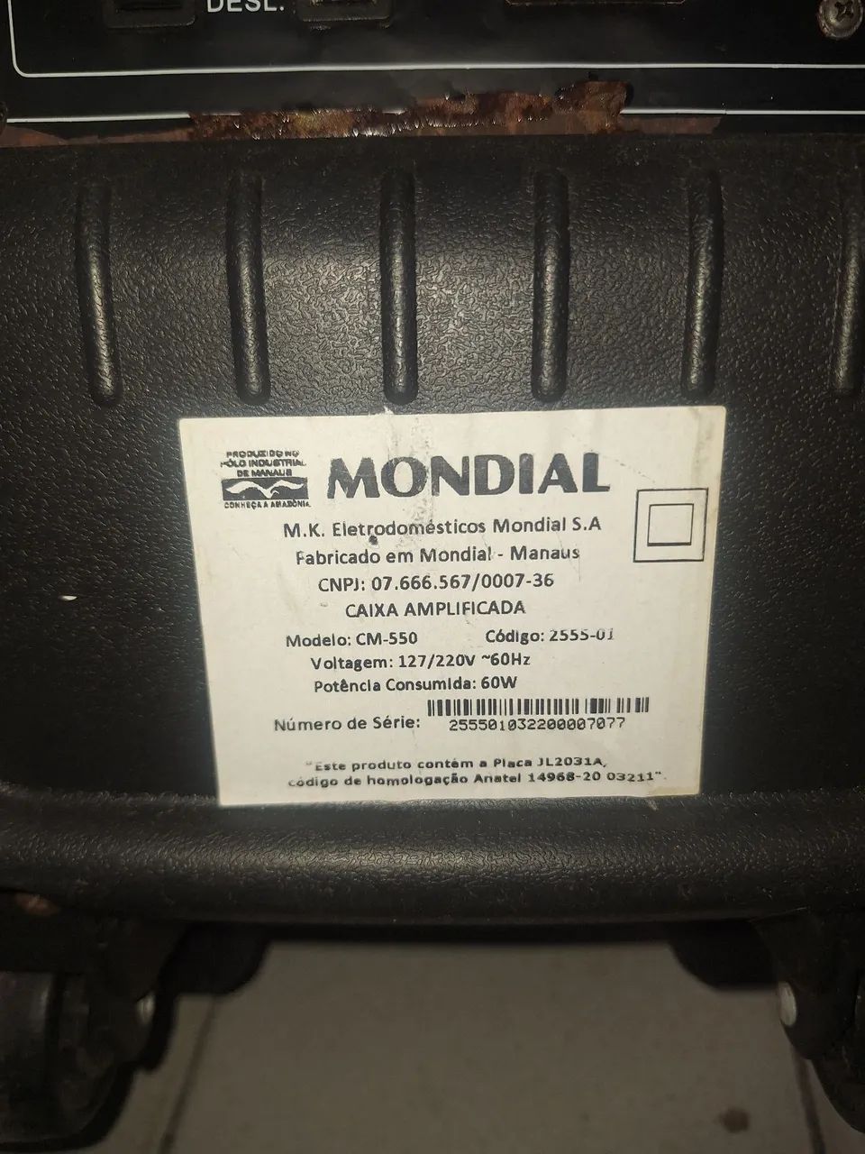 Caixa Amplificada Mondial 550w  Usada - Foto 3