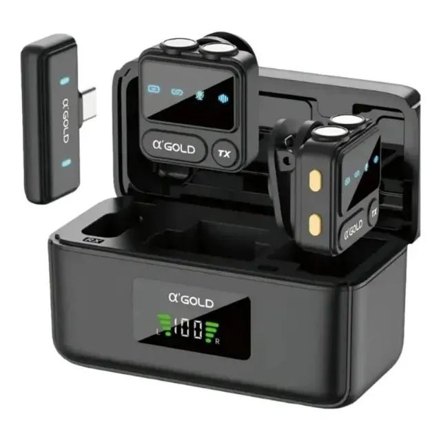 Microfone Lapela Tipo C MCF-27 Gold PRO - Foto 2