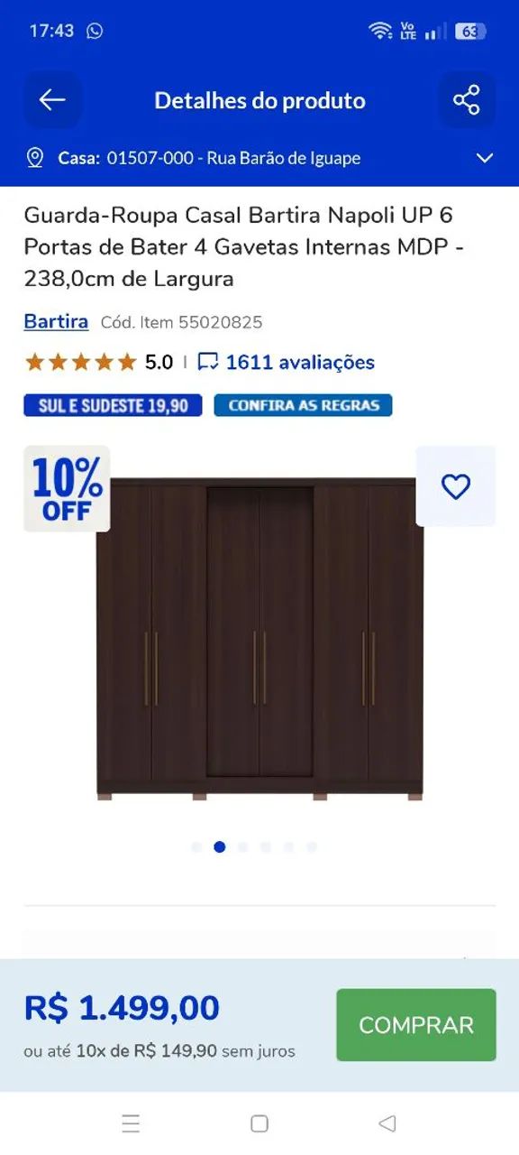 Guarda roupa seminovo - Foto 2
