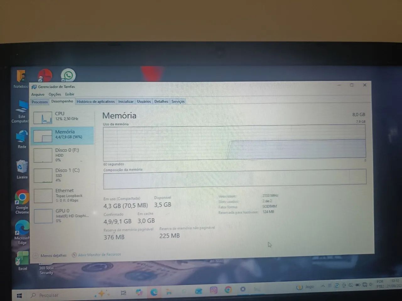 Notebook Acer i5 / 8 de ram / 1 tb de memória  - Foto 3