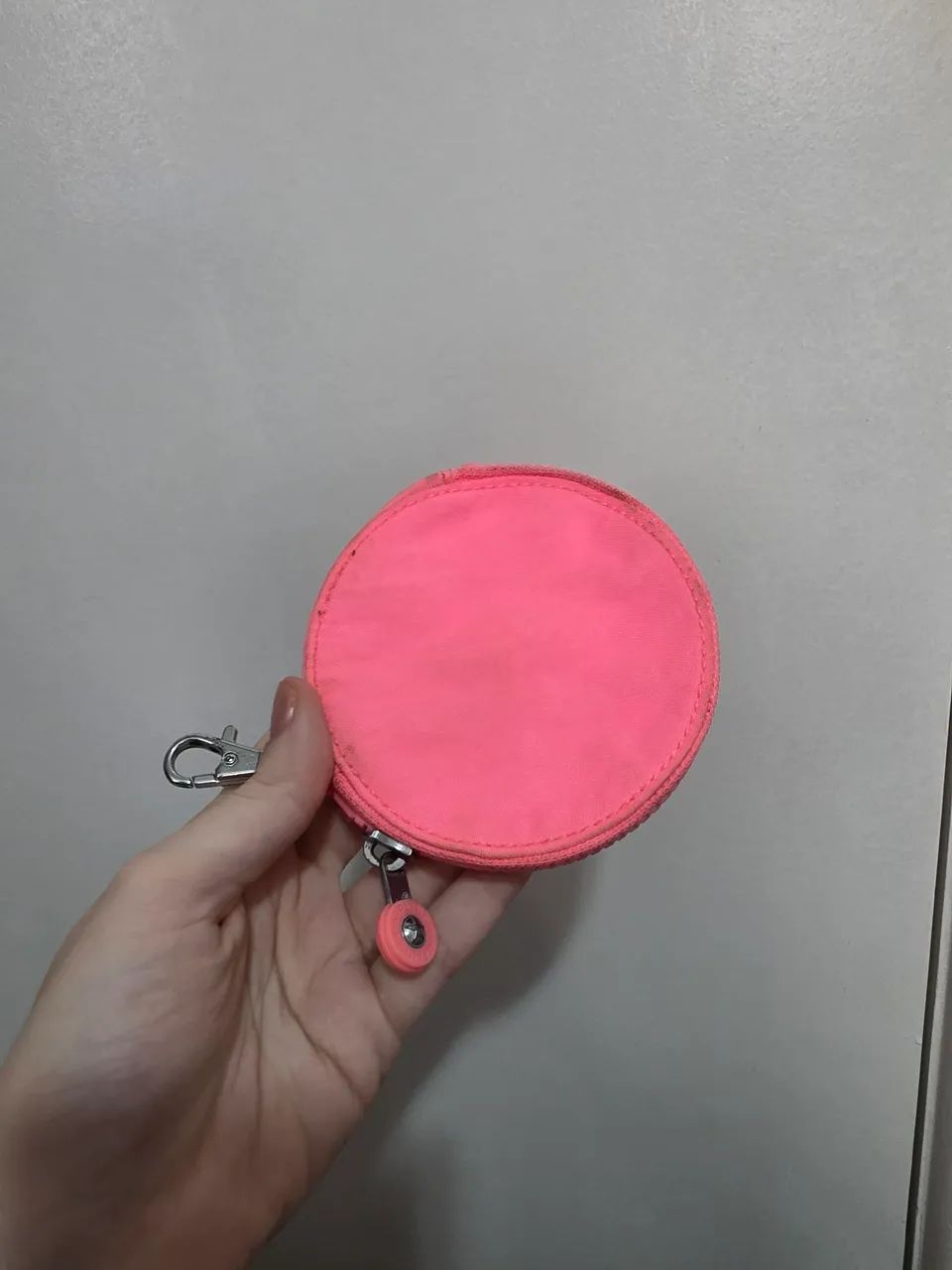 Bolsa de moedas Kipling original rosa neon - Foto 2