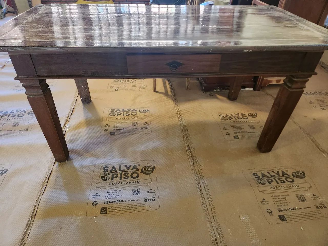 Mesa antiga rustica madeira maciça 