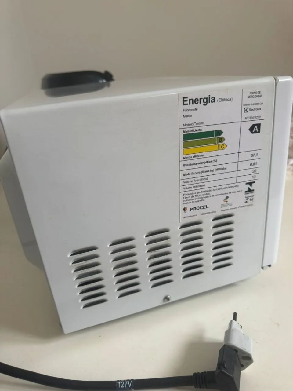 Micro-ondas Electrolux Branco - 20L - Foto 3