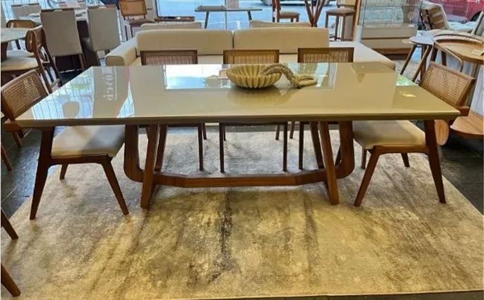 Mesa de jantar com 6 cadeiras semi nova - Foto 5