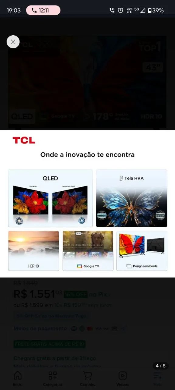 Tv 43 tcl smart  - Foto 4