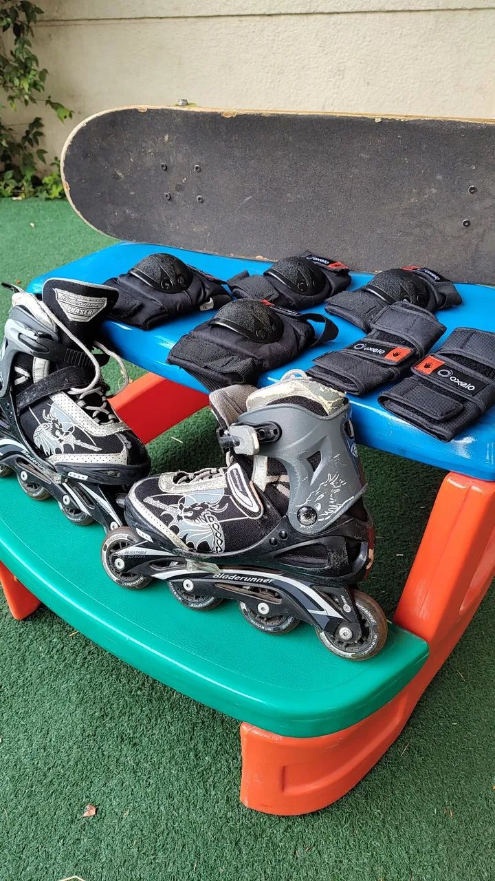 Patins InLine + kit de Proteção  - Foto 5