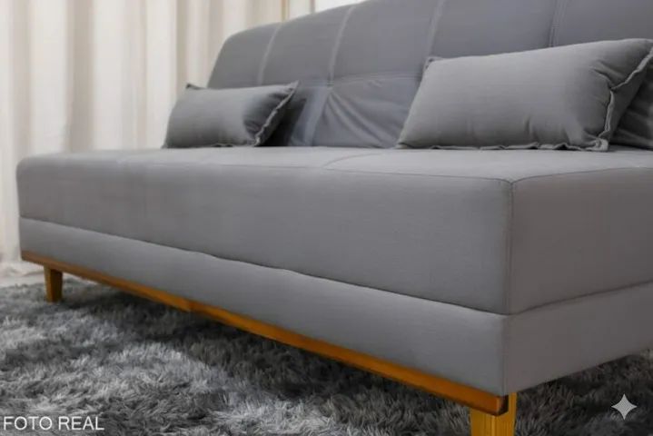 Sofá cama Aurora Cinza - Foto 3