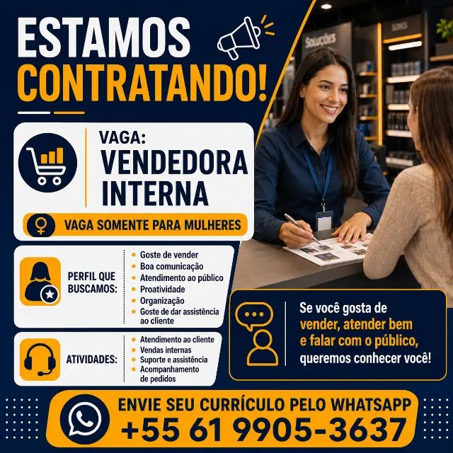 VAGA VENDEDORA