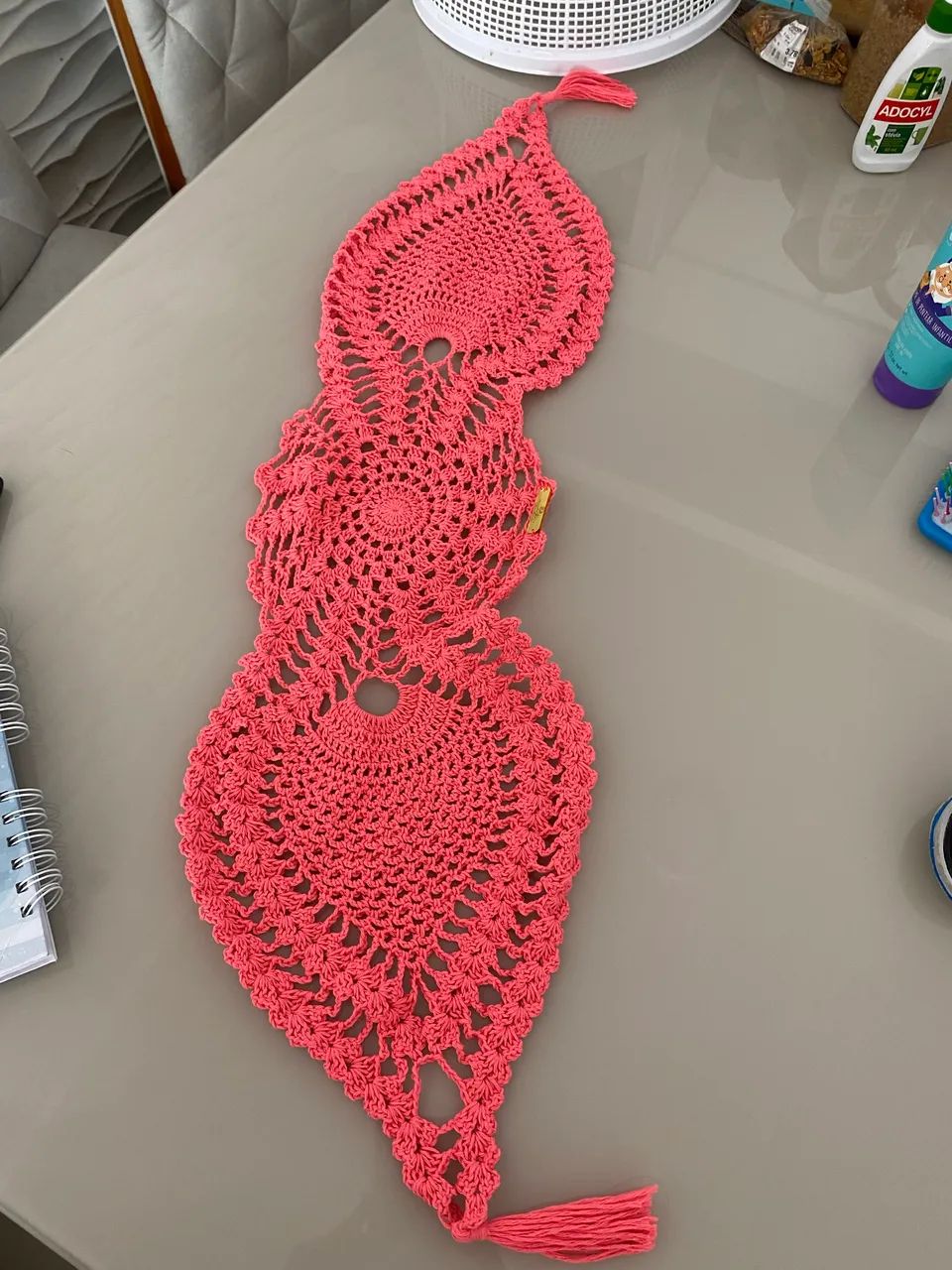 Crochê caminho de mesa 