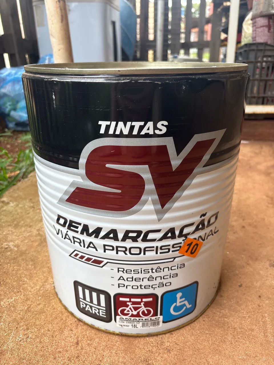Tinta para demarcação asfáltica amarela 