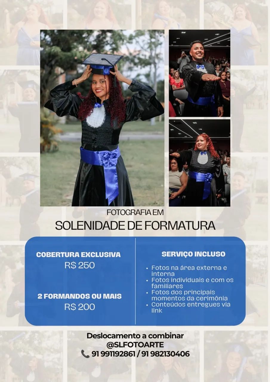 Fotografia para solenidade de formatura 
