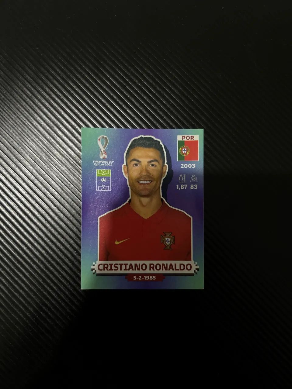 Figurinha Cristiano Ronaldo copa 2022
