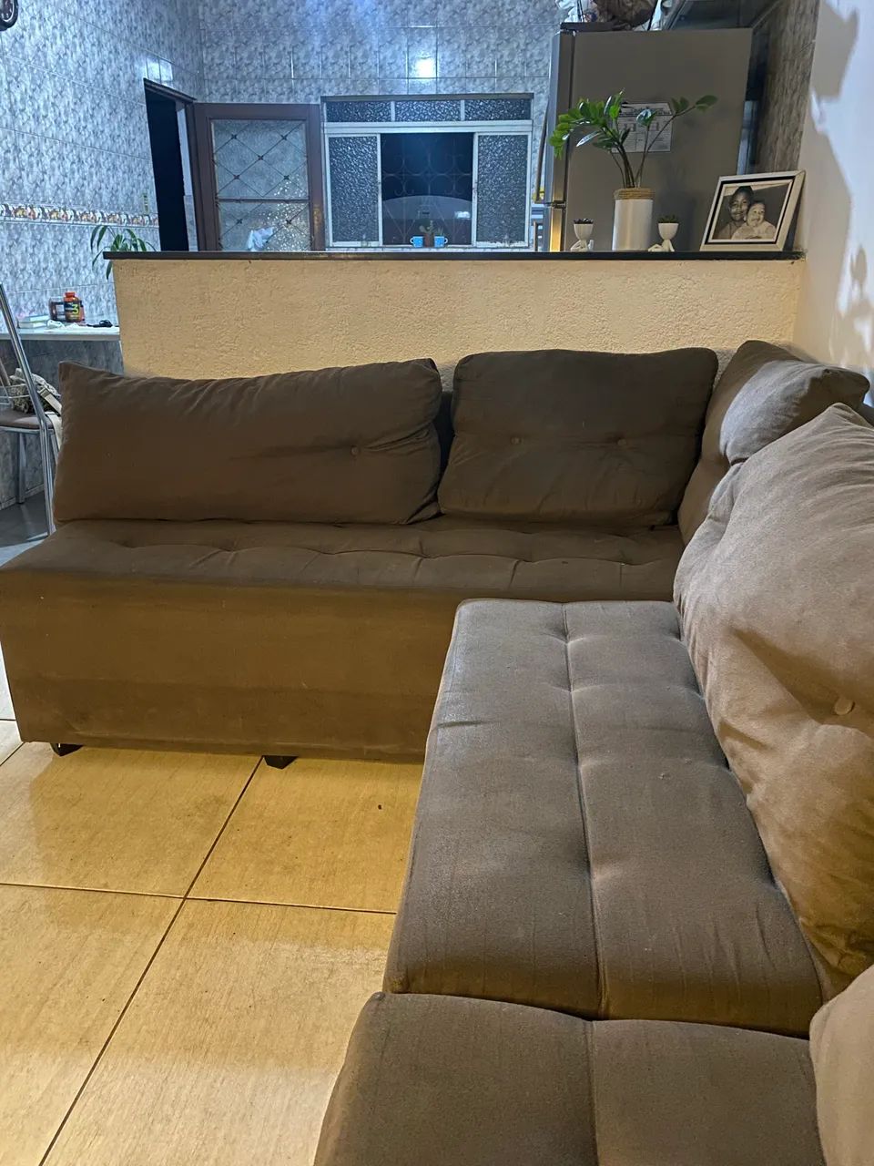 Sofá Grande em L 3,14m x 1,80m - Confortável - Usado