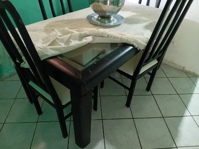 Mesa de Madeira e vidro - Foto 3