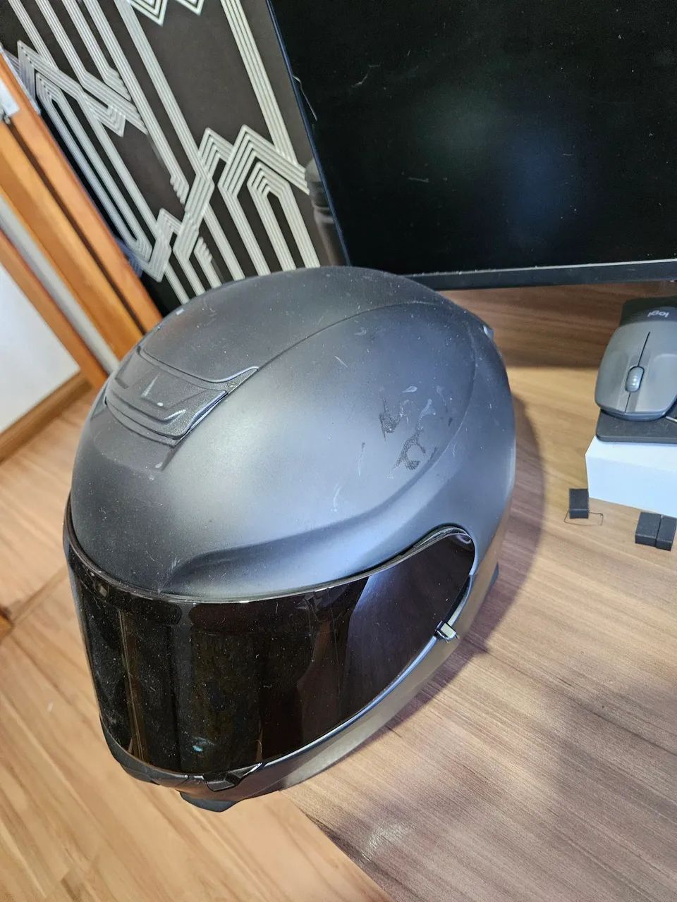 Capacete asx Eagle com oculos interno - Foto 2