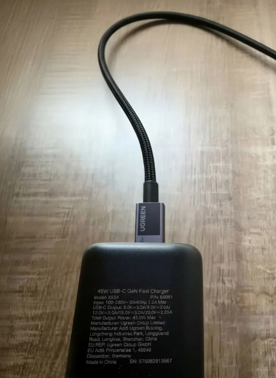 Kit Carregador Ugreen GaN 45W + Cabo USB-C 100W - Foto 4