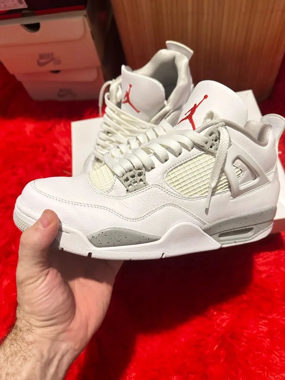 Tênis Air Jordan 4 Tech White
