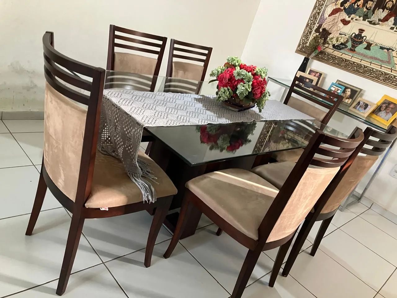 Base de mesa Herbalife com vidro 1,80 × 1,00 