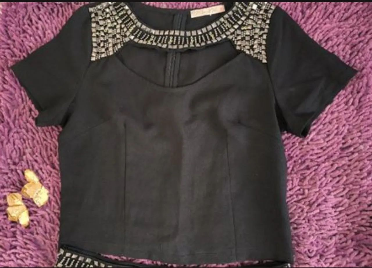Conjunto saia e blusa croped - Foto 2