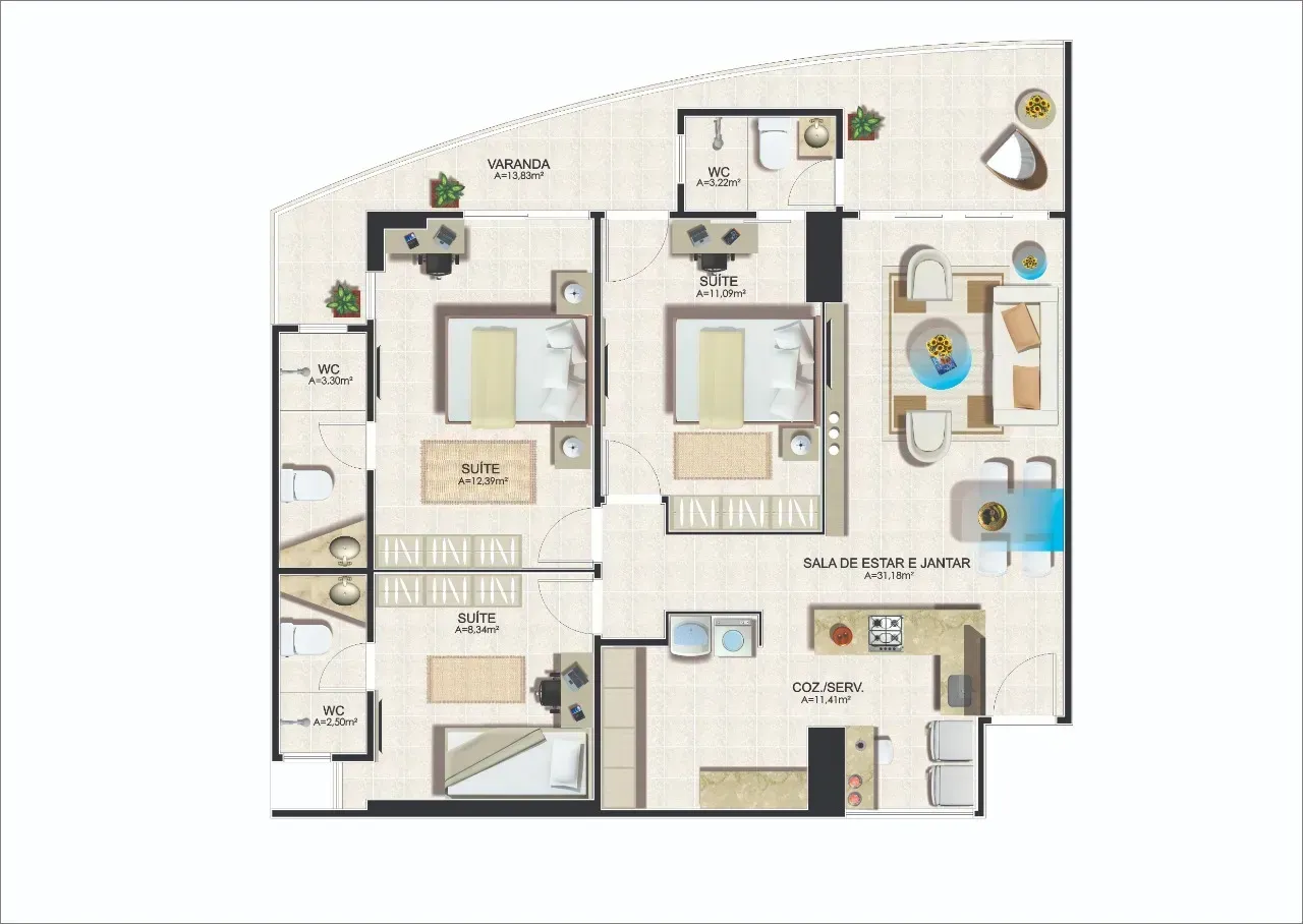 PLANTA 93m²
