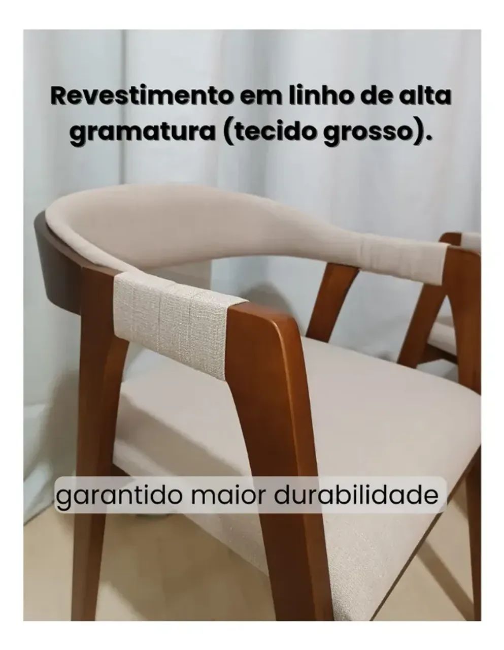 Cadeira de madeira para mesa de jantar - Foto 3