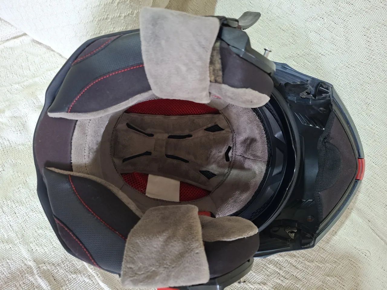 Capacete escamoteavel x11 turner prisma solides cinza e preto - Foto 2