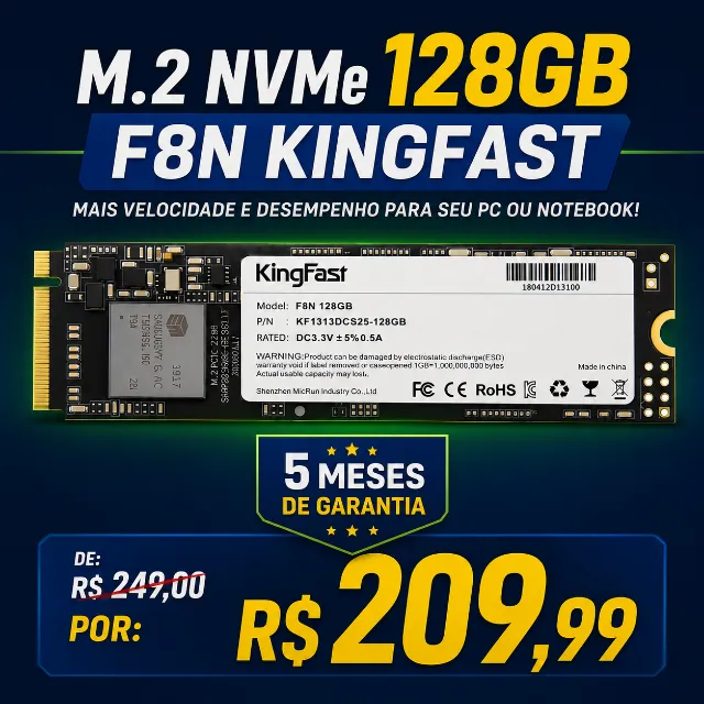 Ssd 128gb NVME Sk Hynix - Armazenamento - Tabuleiro do Martins