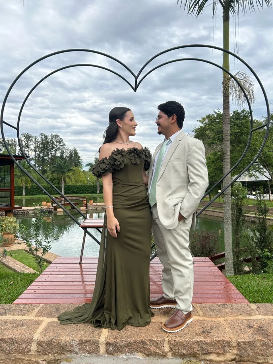 Vestido madrinha Verde Oliva P  - Foto 3