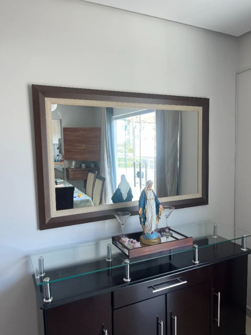 Espelho Grande Decorativo com Moldura - 141x91 cm
