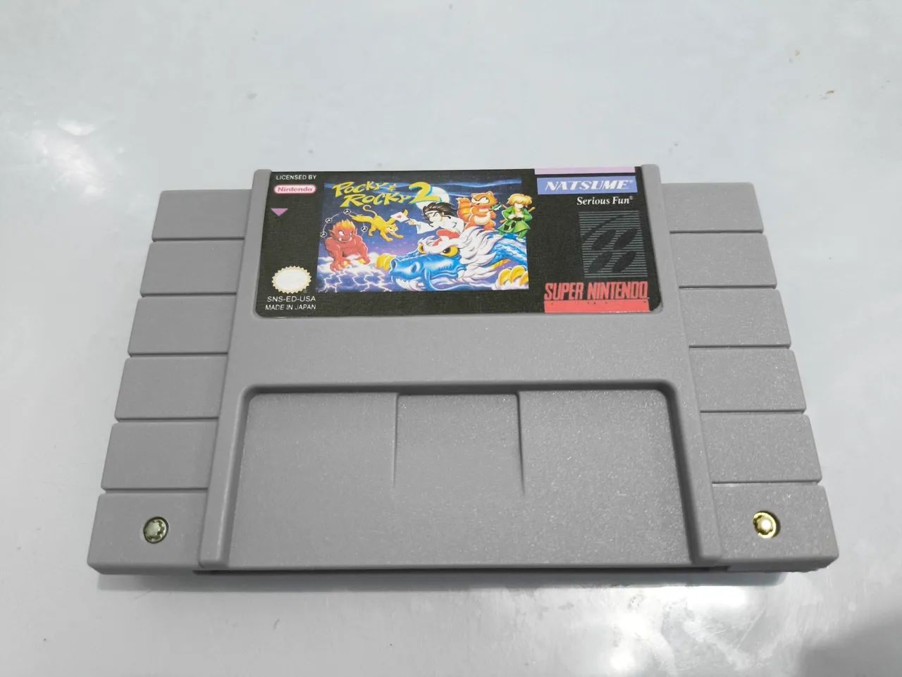 Jogo fita Pocky e Rocky 2 super Nintendo SNES repro. - Jogos de
