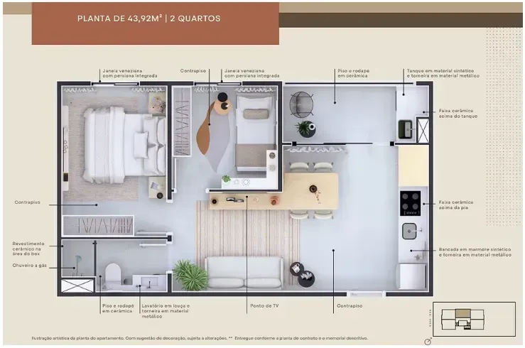PLANTA 43m²