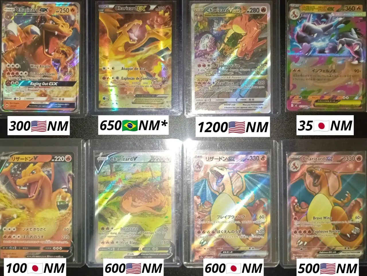 Lote de Cartas Pokémon Raras Originais