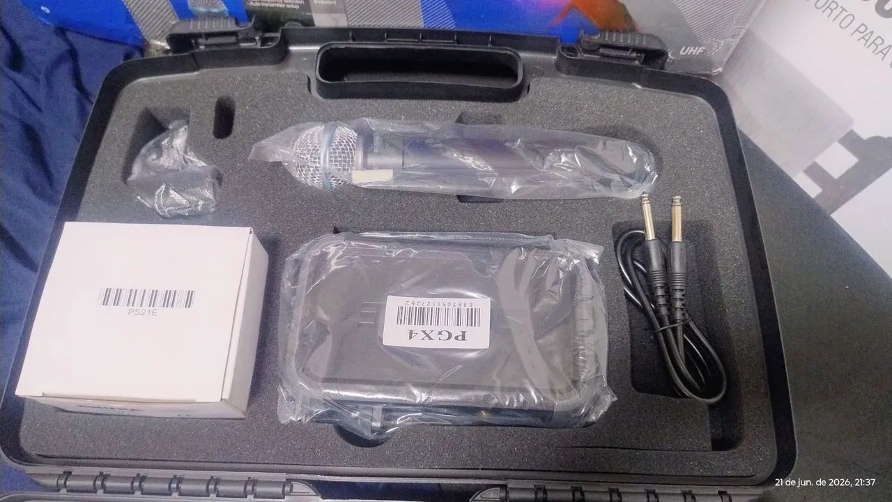 Sistema de microfone sem fio Shure pgx24 Beta 58A - Foto 5