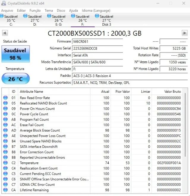 SSD Curcual BX500 2TB