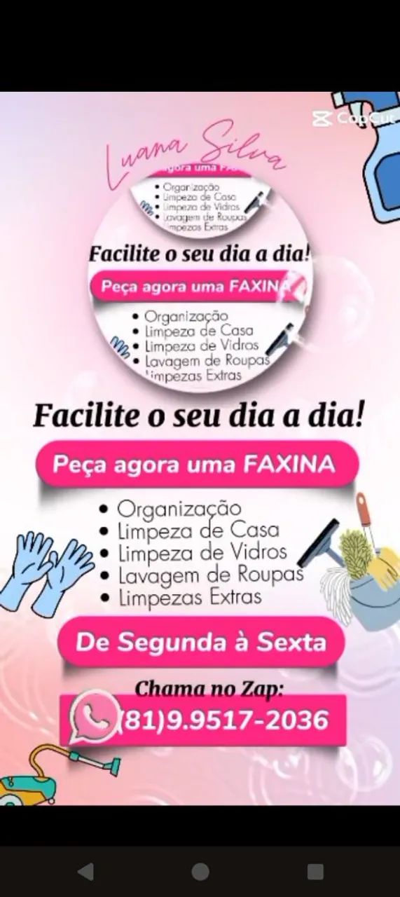 Faço faxina 