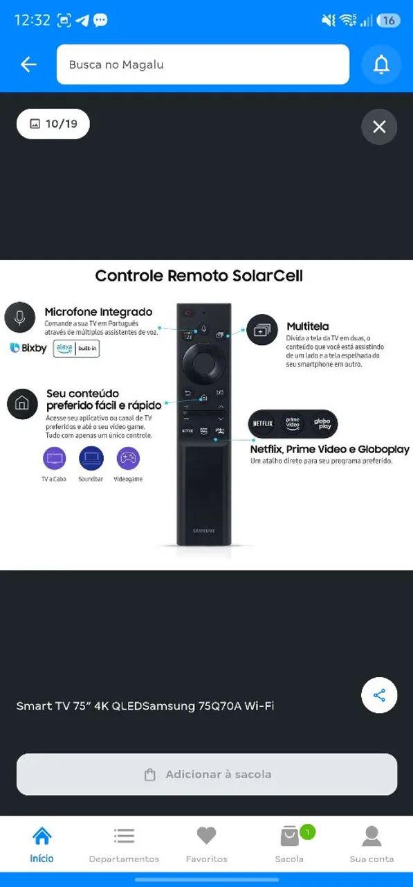 Tv Qled samsung Q70a 75 polegadas  - Foto 3