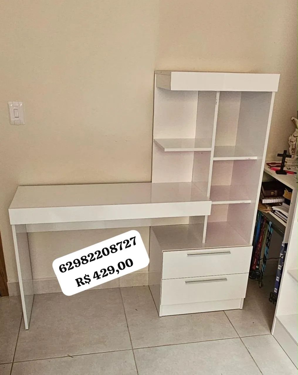 Mesa estudo/ entregamos e montamos 